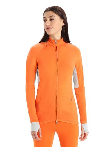 Flash / Ether Icebreaker ZoneKnit™ Merino Long Sleeve Zip Women's Hoodie | AU 1667DFMN